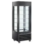 Image FULL glazen vitrine" 440 liter, 5 glazen niveaus, geventileerd -CHOCOLATE - ZWART 0