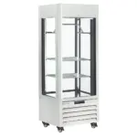 Image FULL glazen vitrine" 440 liter, 2 planken & vleesstang, geventileerd - MEAT - WIT 0