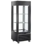 Image FULL glazen vitrine" 440 liter, 1 niveau + 2 planken, geventileerd - WINE - ZWART 0