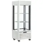 Image FULL glazen vitrine" 440 liter, 1 niveau + 2 planken, geventileerd - WINE - WIT 0