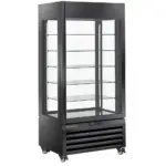 Image FULL glazen vitrine" 600 liter, 5 glazen niveaus, geventileerd - CHOCOLATE - ZWART 0