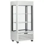 Image FULL glazen vitrine" 600 liter, 1 niveau + 2 planken, geventileerd - WINE - WIT 0