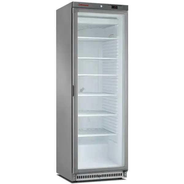 Image Statische diepvrieskast, glazen deur, 400 liter. R.V.S. 0