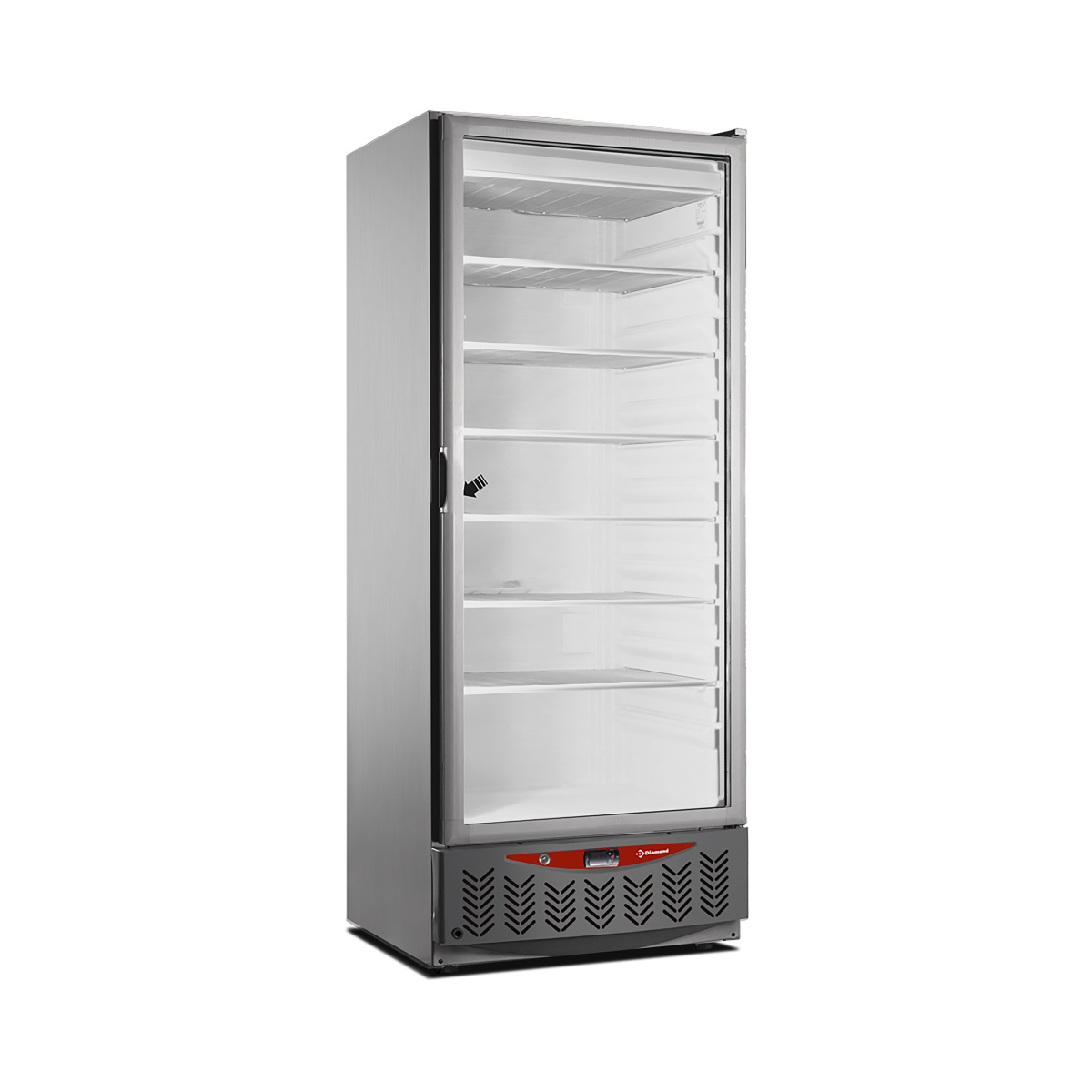 image statische vriezer, glazen deur, 525 liter, gn2/1+600x400, roestvrij staal 0