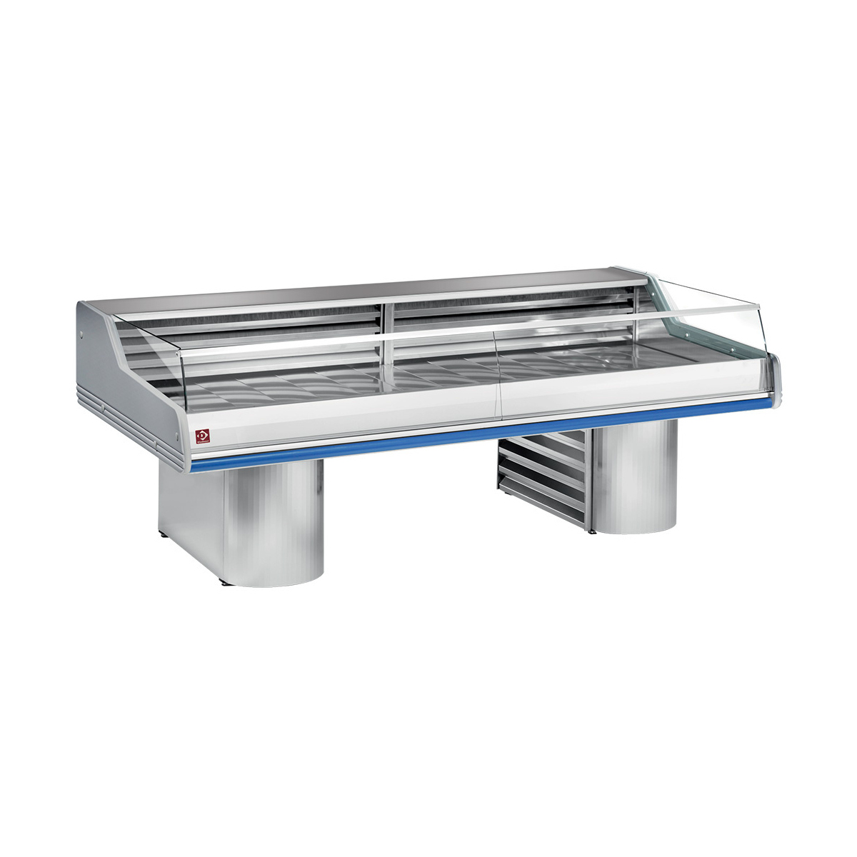 image gekoelde vitrine toonbank met ruit " self-service ", op sokkels 0