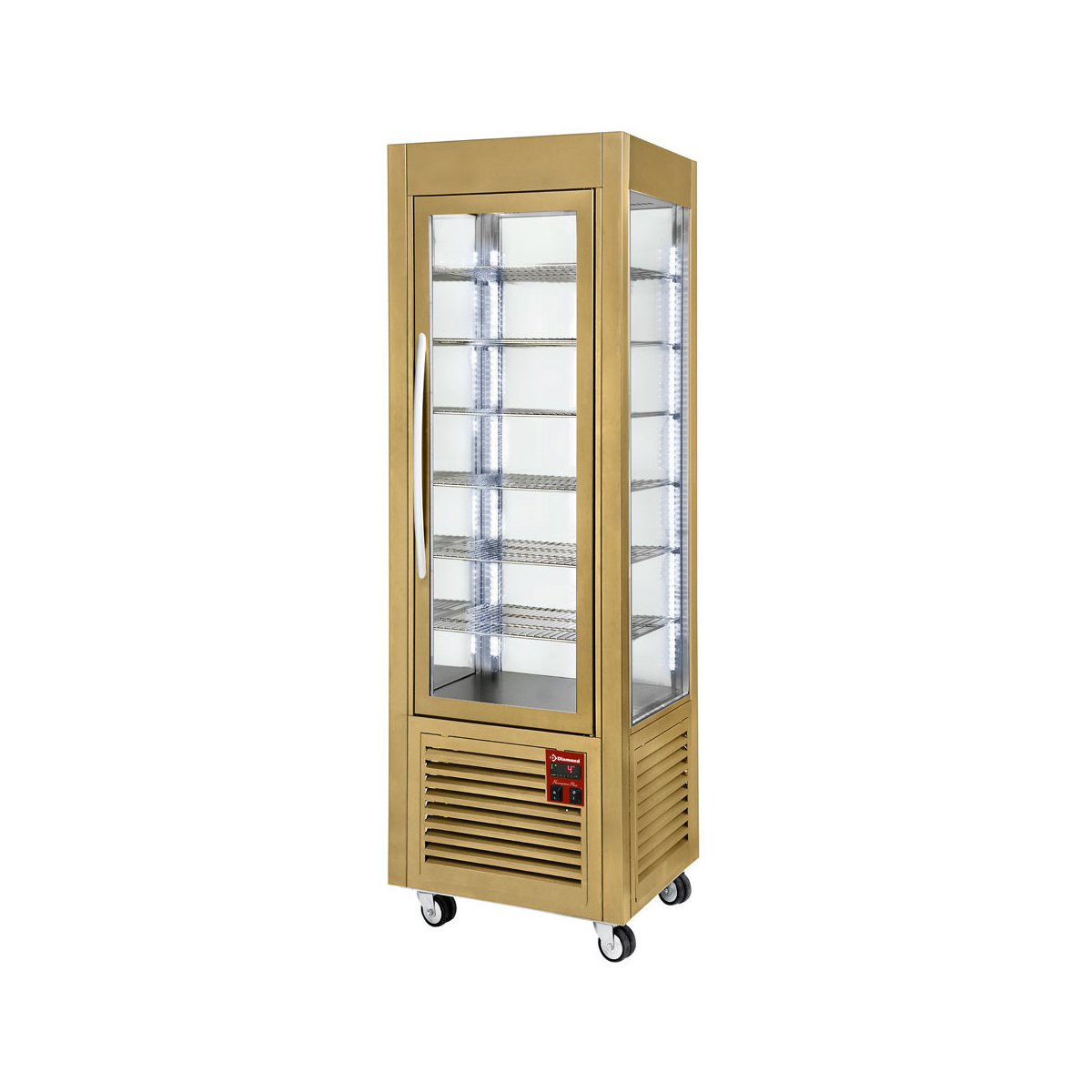 image panoramische vitrine, 5 roosters, 360 lt, gold 0