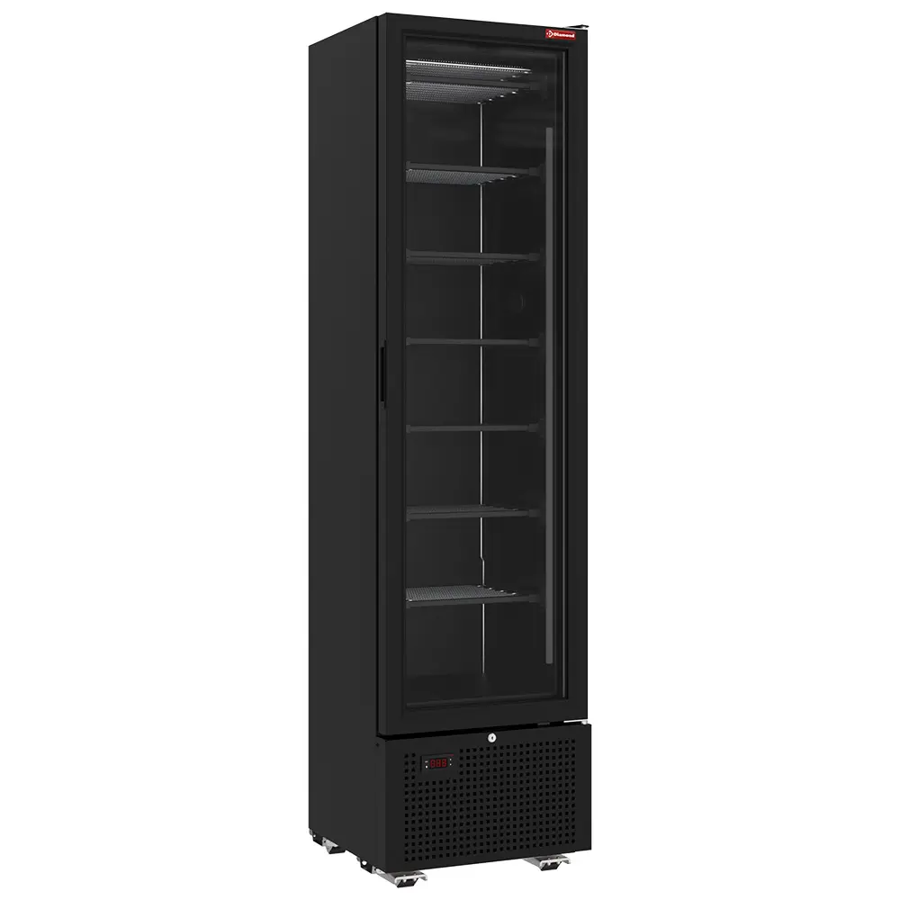 Image Negatieve gekoelde vitrine 221 liter - 7 vaste niveaus - ZWART 0