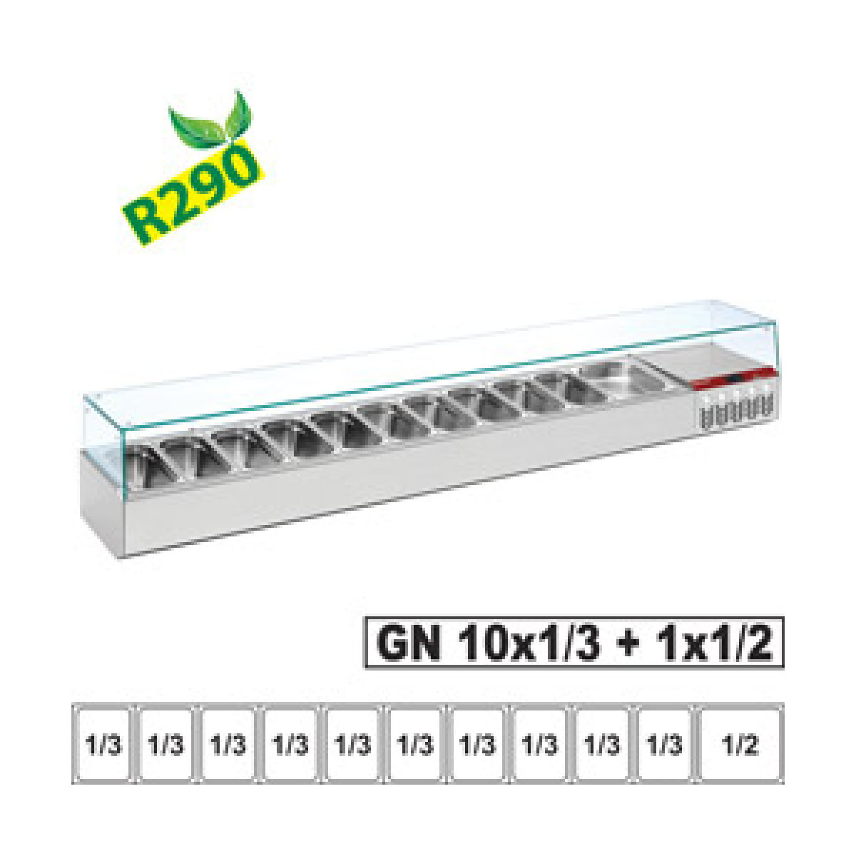 image gekoelde structuur gn 10x 1/3, 1x 1/2, met rechte ruit 0