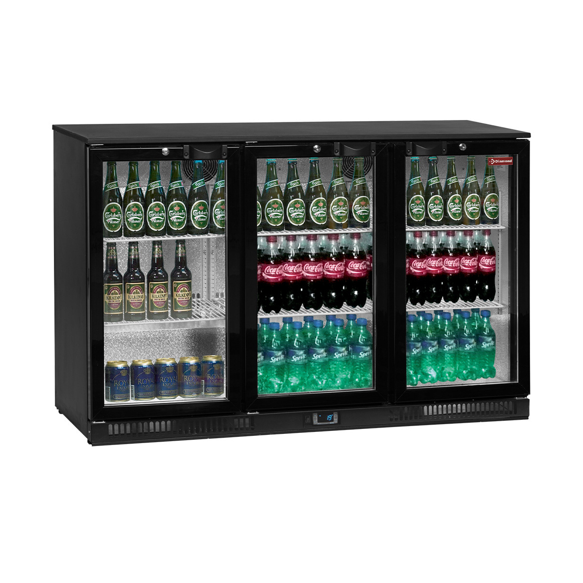 image flessenkoeler, geventileerd , "back bar", 3 draaideuren 0