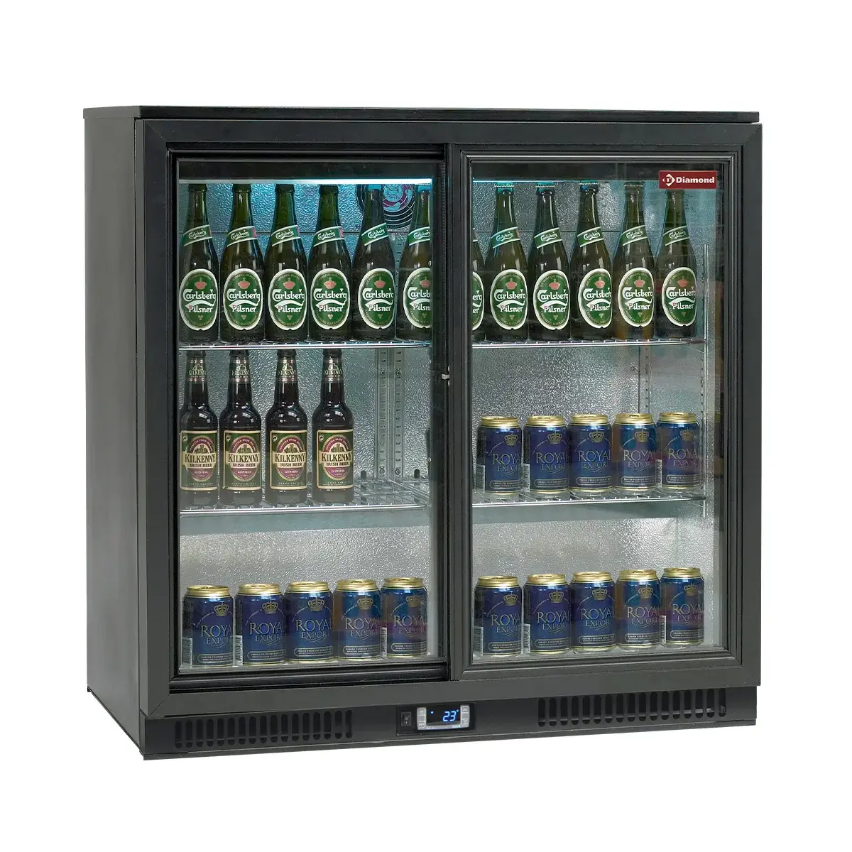 image flessenkoeler geventileerd "back bar", 2 schuifdeuren 0