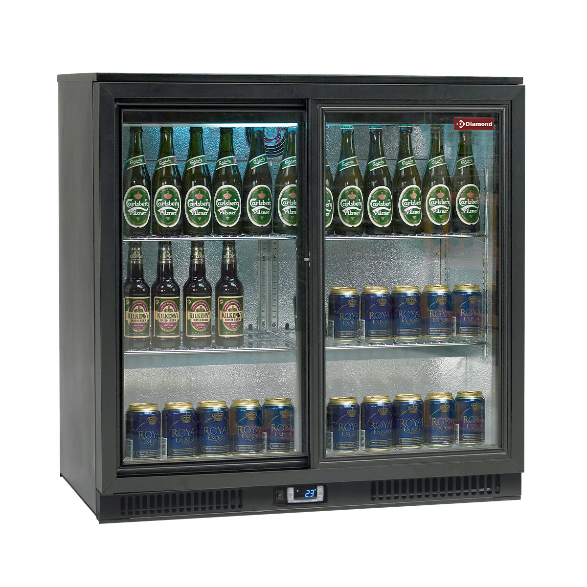 image flessenkoeler geventileerd "back bar", 2 schuifdeuren 0