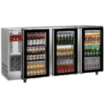 Image Flessenkoeler, roestvrij staal, 3 glazen deuren, 579 liter 0