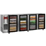 Image Flessenkoeler, roestvrij staal, 4 glazen deuren, 783 liter 0