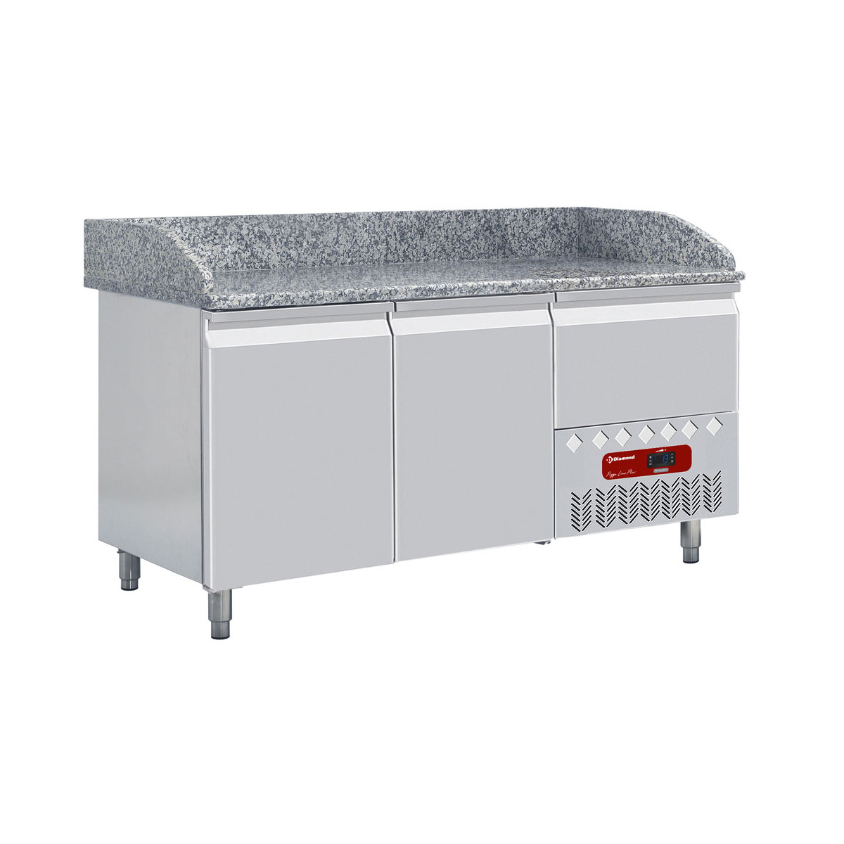 image frigotafel, 2 deuren 600x400 mm en 1 neutrale laden (4x bakken 600x400) 0