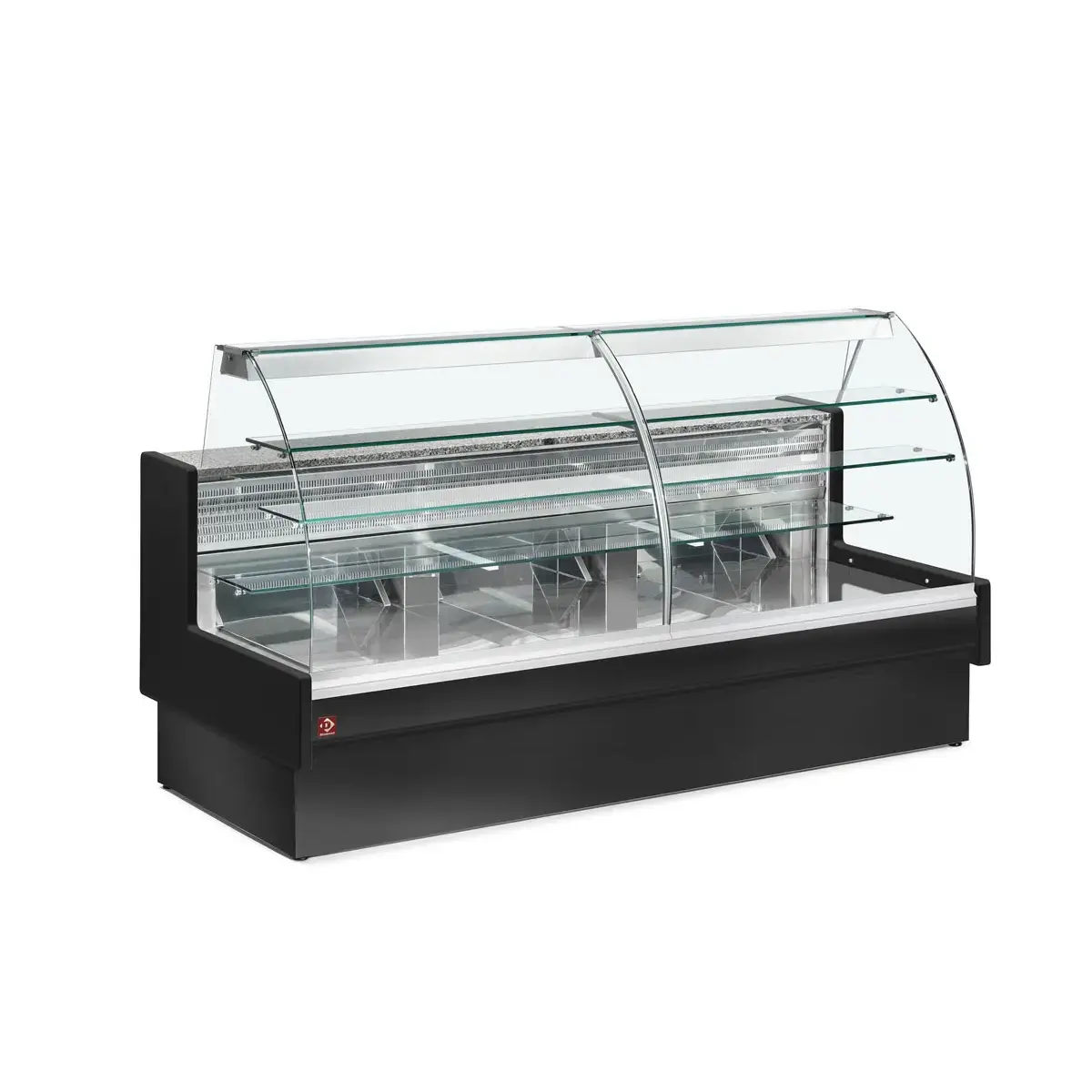 image gekoelde vitrinetoonbank, statisch, ladensysteem, zonder reserve - zwart 0