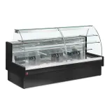 Image Gekoelde vitrinetoonbank, statisch, ladensysteem, zonder reserve - ZWART 0