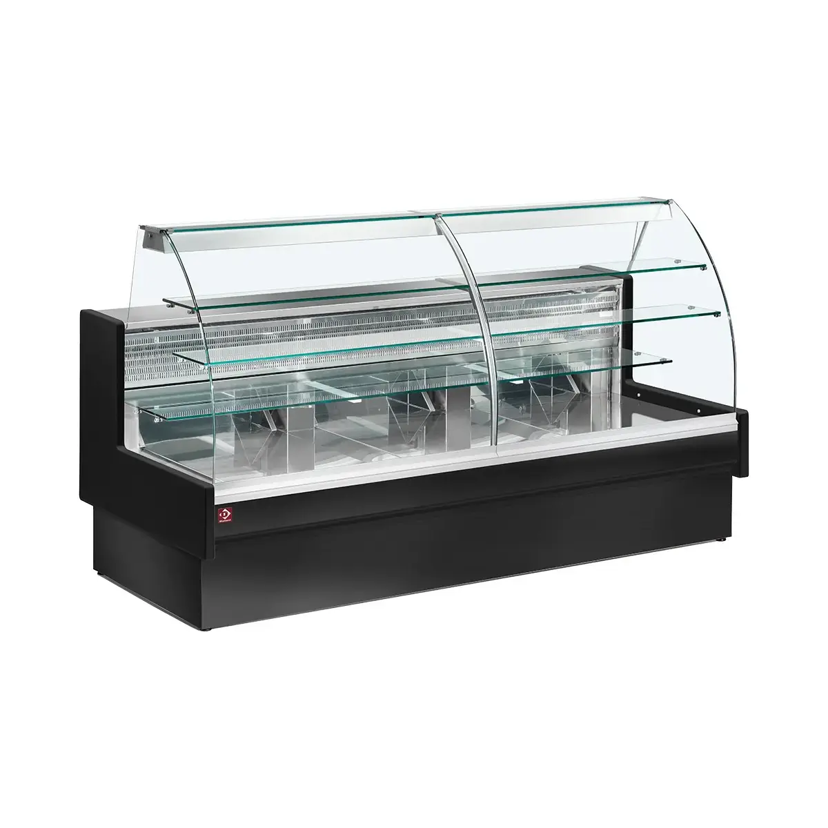 image gekoelde vitrinetoonbank, statisch, ladensysteem, zonder reserve - zwart 0