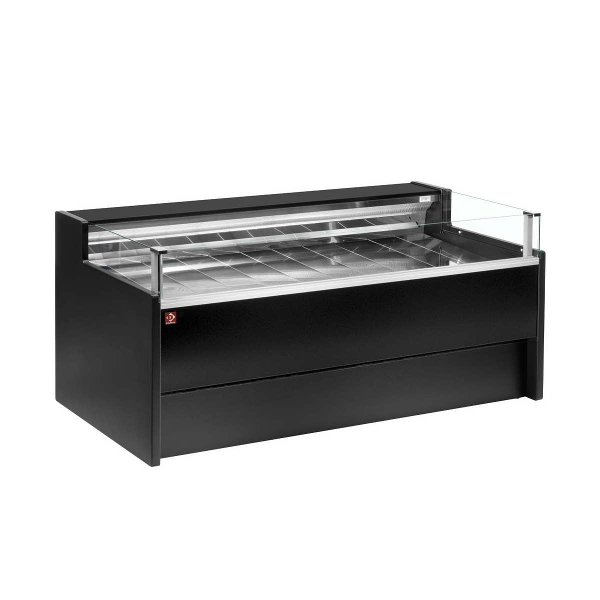 image gekoelde toonbank met glas self-service, geventileerd, , met reserve - zwart 0