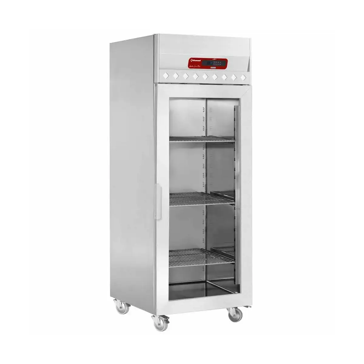 image vrieskast geventileerd 700 liter, 1 glazen deur gn 2/1, op wielen 0