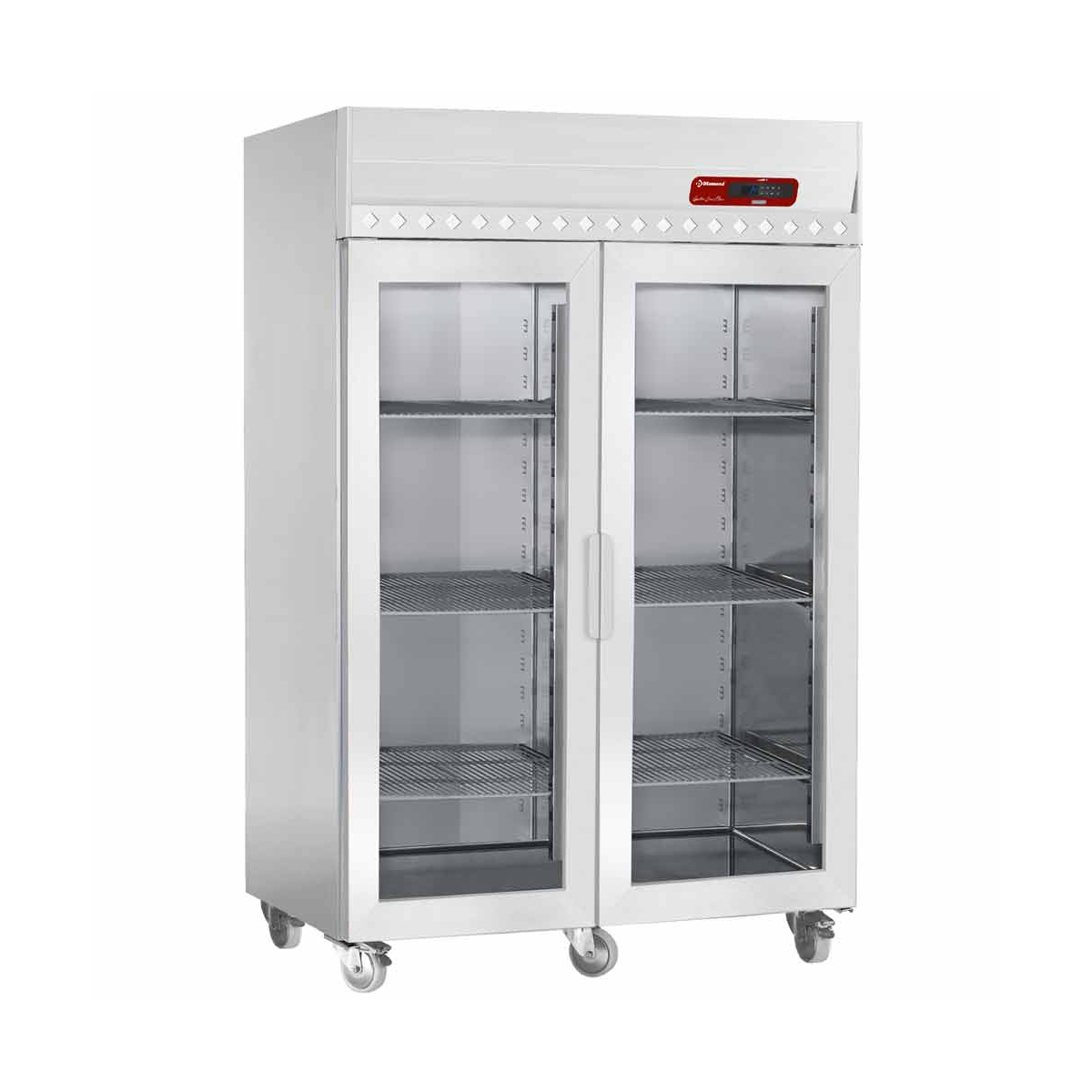 image koelkast geventileerd 1400 liter, 2 glazen deuren gn 2/1, op wielen 0