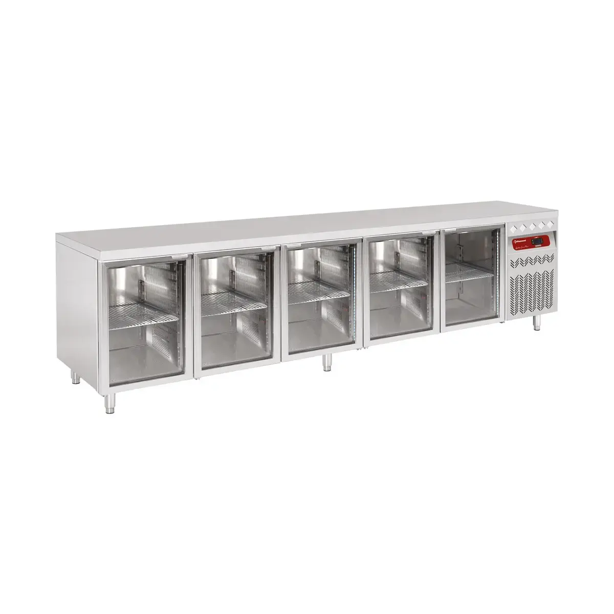 image geventileerde koeltafel, 5 glazen deuren gn 1/1, 700 lit. 0