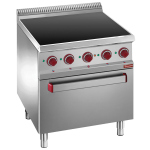 Image Vitrokeramisch fornuis met 4 zones, elektrische oven GN 2/1 met grill 0