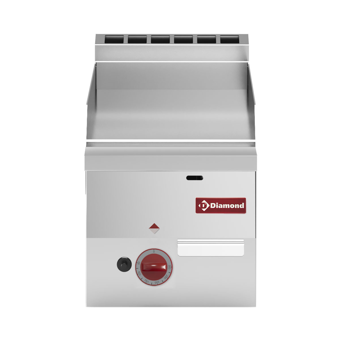 image braadplaat op gas met vlakke plaat "chroom" -top- 0