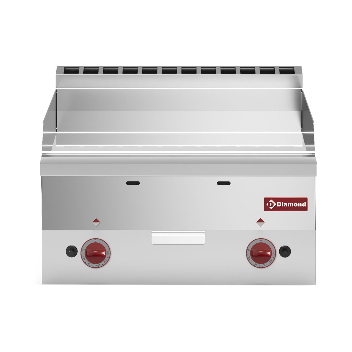 image braadplaat op gas met vlakke plaat "chroom" -top- 0