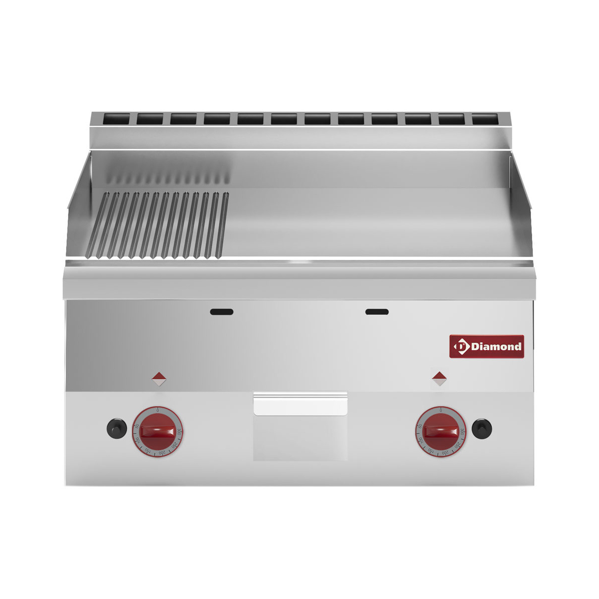 image bakplaat gas, 2/3 glad en 1/3 gegroefd -top- 0