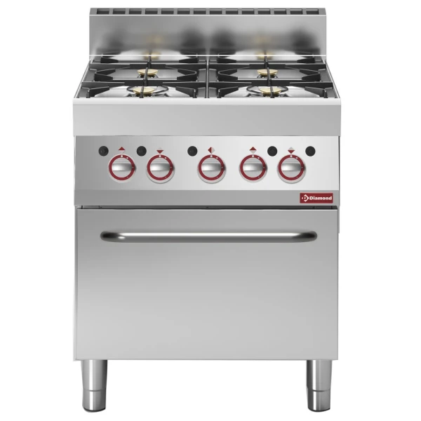 image gasfornuis 4 branders met gasoven 0