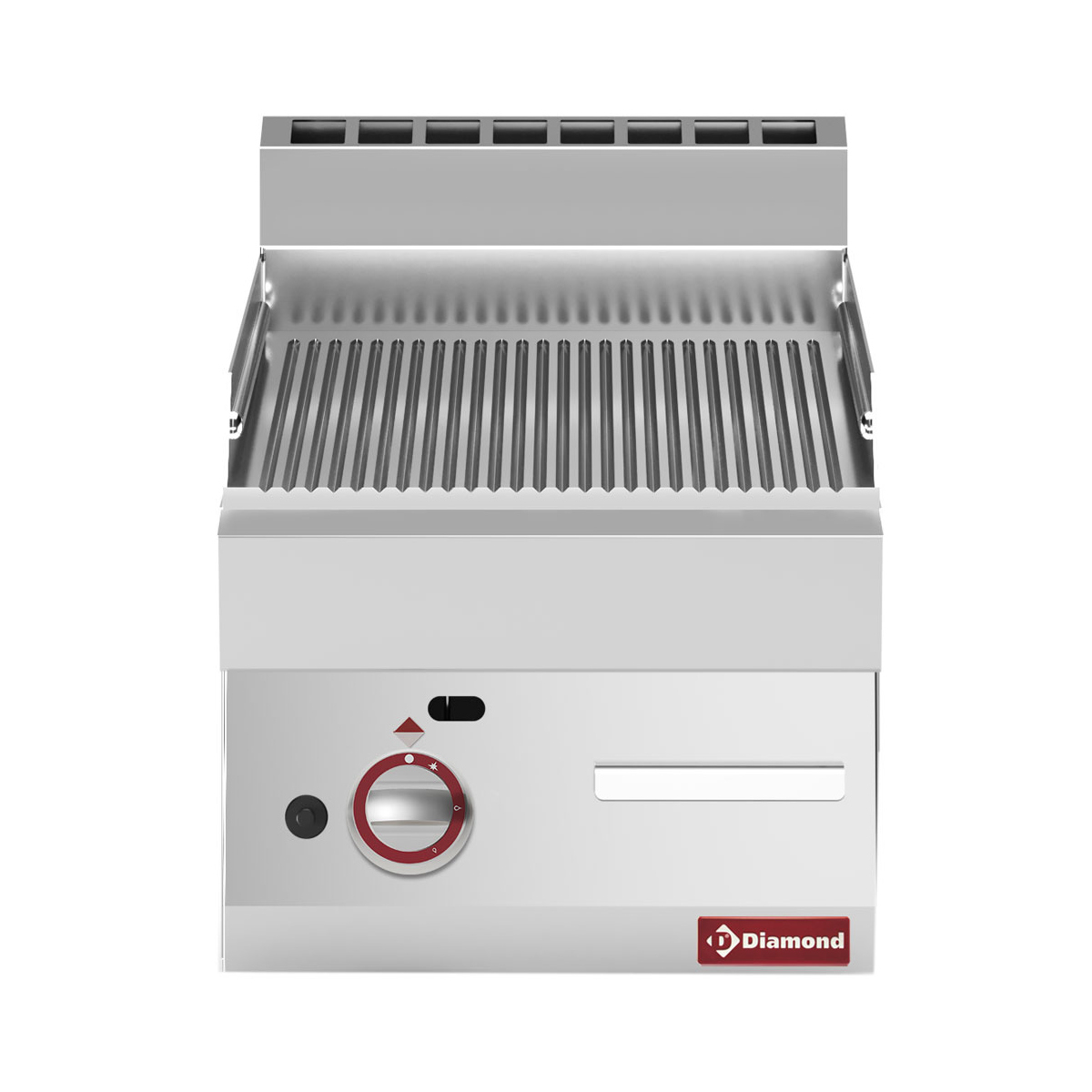 image braadplaat op gas met geribde plaat -top- 0