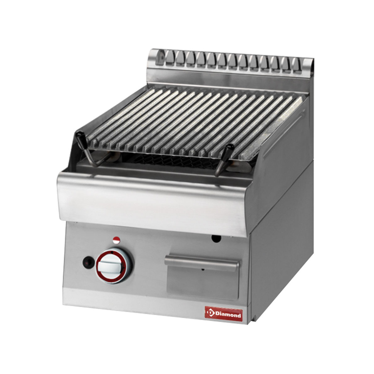 image lavasteengrill - 1/2 module - bakrooster in gietijzer "double face" 0