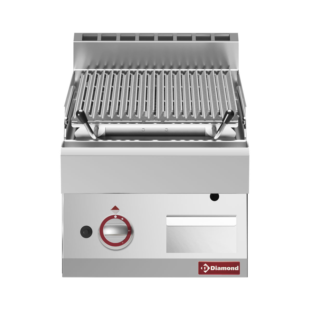 image lavasteengrill - 1/2 module - bakrooster in gietijzer "double face" 0