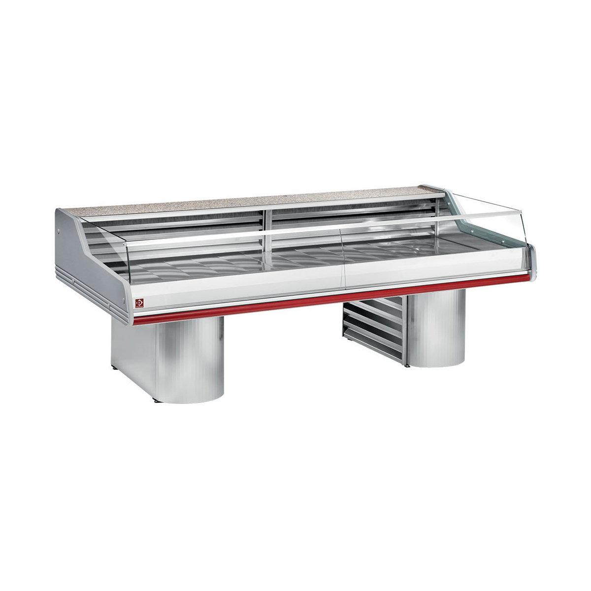 image gekoelde vitrine toonbank met ruit " self-service ", op sokkels 0