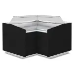 Image Gesloten hoek 90°, geventileerd, laag glas - ZWART 0