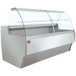 Image Gekoelde vitrinetoonbank gebogen ruit, geventileerd, met reserve - GRIJS/WIT 0