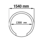 Image Traditionele pizza-oven op hout Ø 1450mm - Samengesteld 1