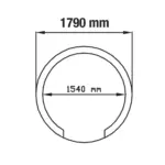 Image Traditionele pizzaoven op hout Ø 1540 mm - Gedemonteerd 1