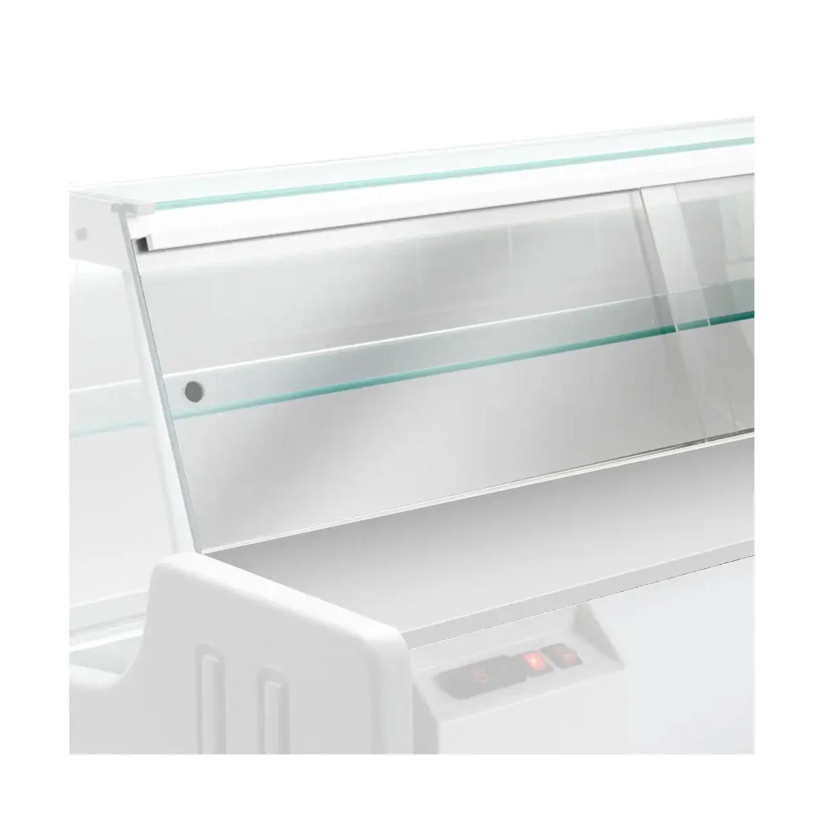 image gekoelde vitrinetoonbank, statisch, ladensysteem, zonder reserve - zwart 1