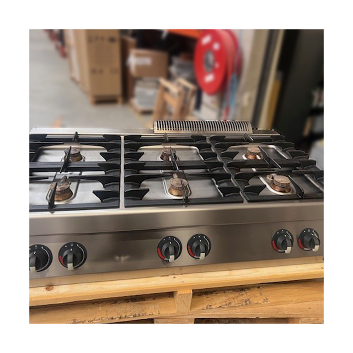 image gasfornuis met 6 vuren, branders 6x 5,5 kw -top - 1