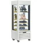 Image FULL glazen vitrine" 440 liter, 1 niveau + 4 planken, geventileerd - WINE - WIT 1