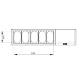 Image Gekoelde structuur GN 5x1/4 , met deksel 1