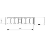 Image Gekoelde structuur GN 6x1/4, 1x1/9, met rechte ruit 1