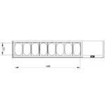 Image Gekoelde structuur GN 8x1/4, met deksel 1