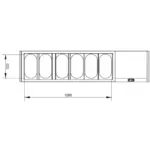 Image Gekoelde structuur GN 6x1/3, met rechte ruit 1