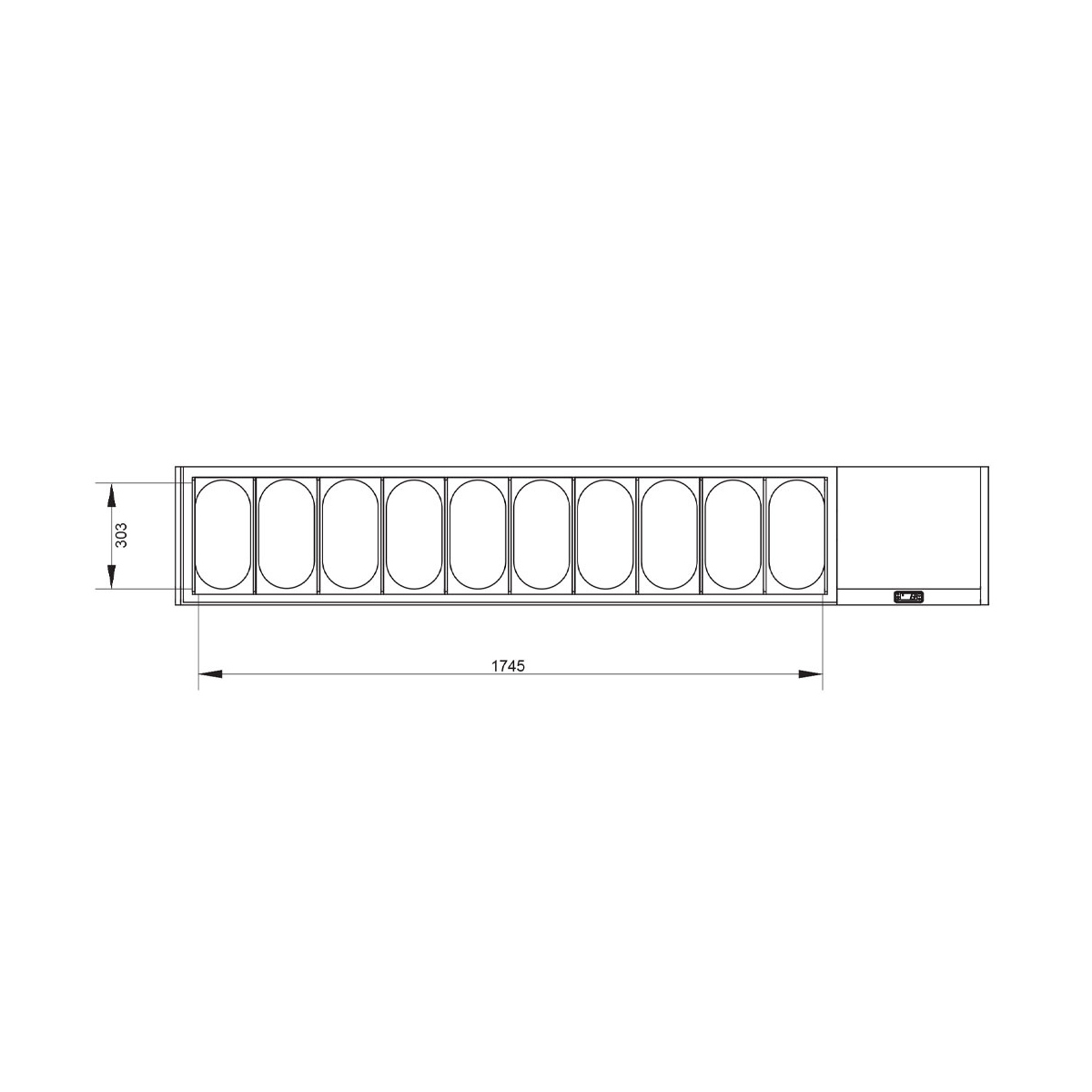 image gekoelde structuur gn 10x1/3, met deksel 1