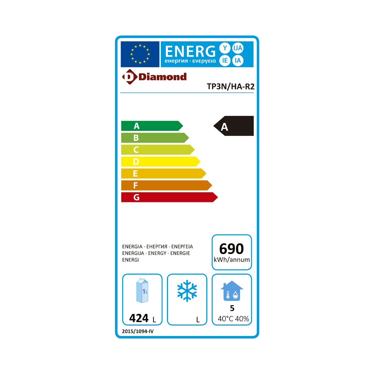 image wand koeltafel, geventileerd, 3 deuren en 600x400, 550 liter 2