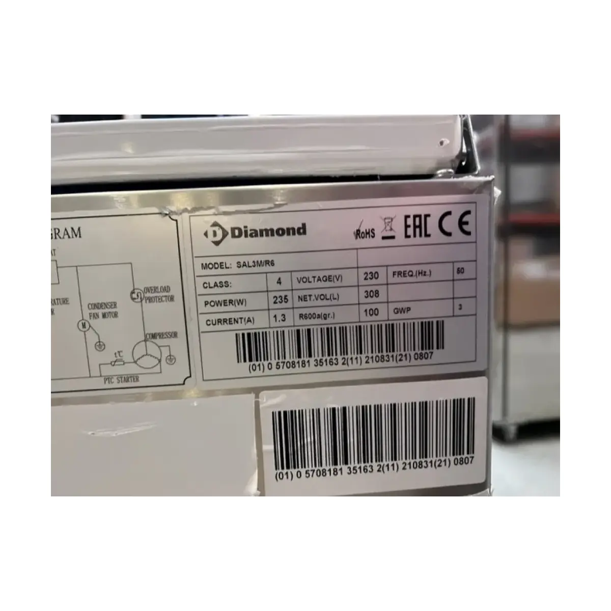 image gekoelde saladette met deksel 4x gn 1/1 - 150 mm + reserve 3 deuren gn 1/1, 380 lit 1