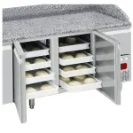 Image Koeltafel 2 deuren 600x400, 2 neutrale laden (8x bakken 600x400) + gereedschapslade 2