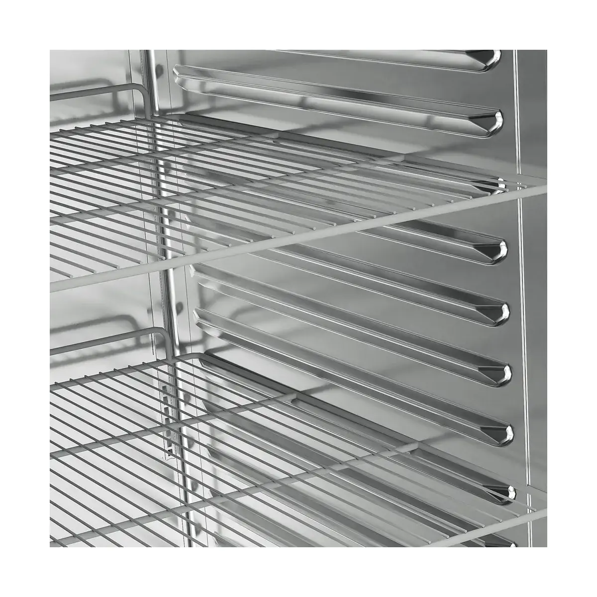 image koelkast geventileerd 700 liter, 1 glazen deur (gn 2/1), op wielen 1